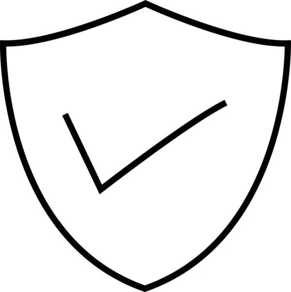 轮廓式的安全保护图标 — 图库矢量图片
