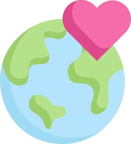 Earth Day Earth Heart Ökologie Symbol Der Kategorie Ökologie Ökologie — Stockvektor