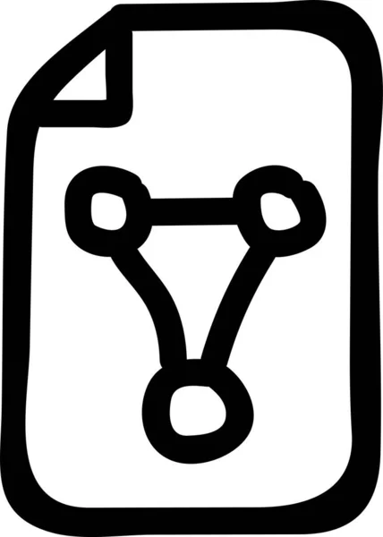 Diagrammspalte Datensymbol Handgezeichnetem Stil — Stockvektor