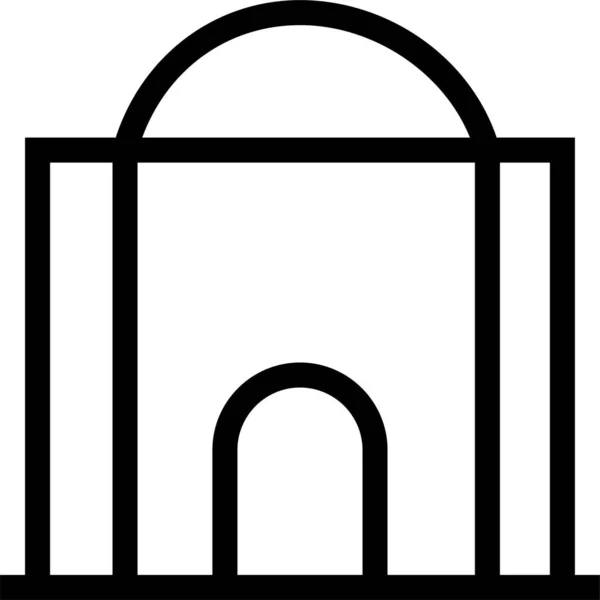 Architektura Budova Citymešita Ikona Stylu Osnovy — Stockový vektor