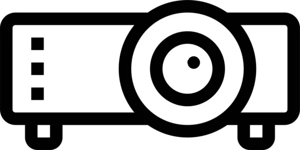 Иконка Отображения Устройства Кинотеатра Стиле Контура — стоковый вектор
