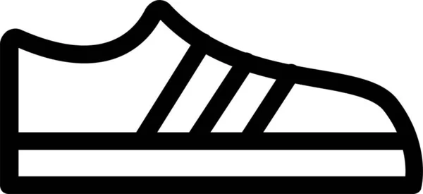 Іконка Взуття Вправи Контурному Стилі — стоковий вектор