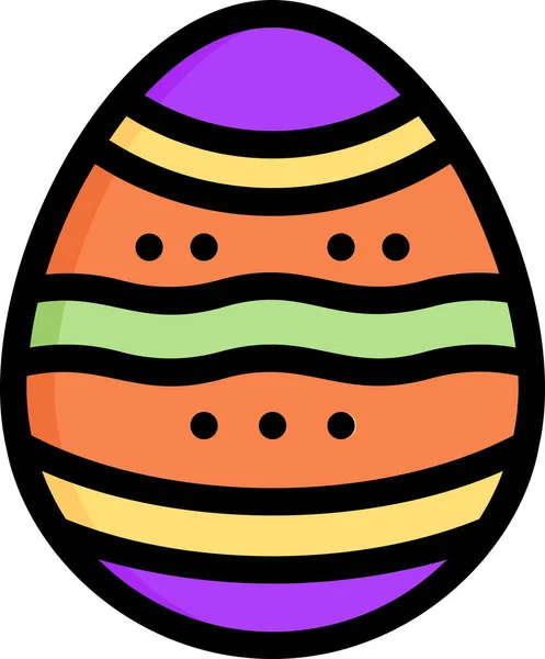 Icono Huevo Pascua Decoración Colores Categoría Primavera — Vector de stock