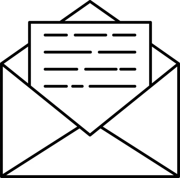 Ícone Mensagem Mail Aberto — Vetor de Stock