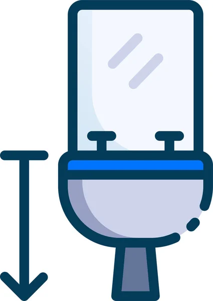 Bathroom Disability Holiday Icon Filled Outline Style — 图库矢量图片