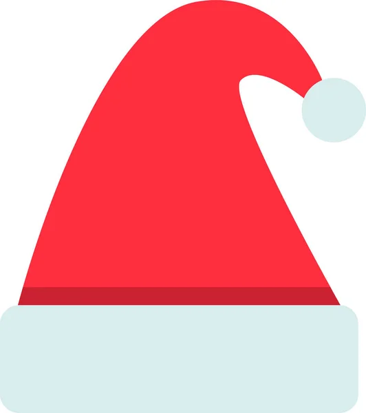 Icône Chapeau Cadeau Noël Dans Style Plat — Image vectorielle