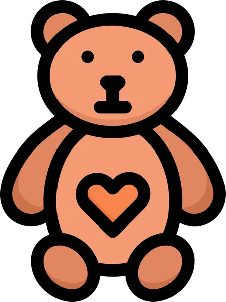 Bear Honeymoon Love Icon Love Romance Category — 图库矢量图片