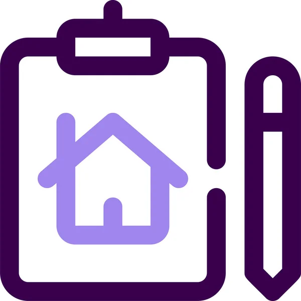 Real Estate Property Agent Icon — Stock Vector