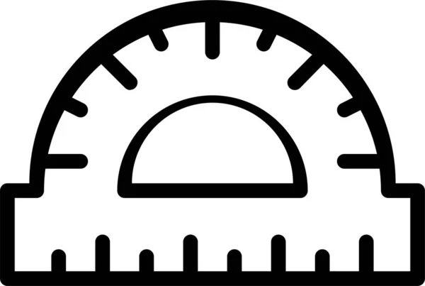 Angle Protractor Back School Education Icon Outline Style — 图库矢量图片