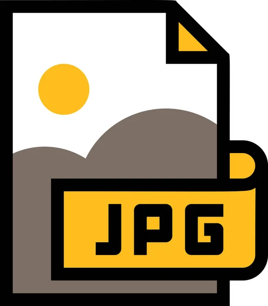 Graphic Design Jpg Image Icon — Stock Vector