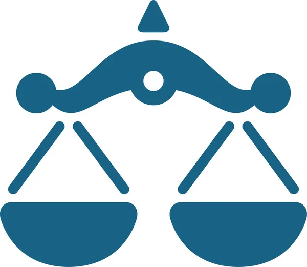 Justice Scale Scales Icon Solid Style — 图库矢量图片