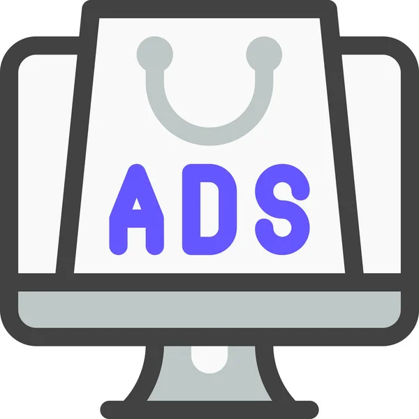 Ikona Marketingu Reklam — Stockový vektor