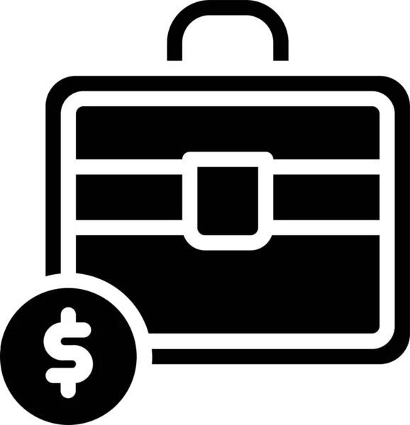 Bolsa Contabilidad Icono Bancario Estilo Sólido — Vector de stock