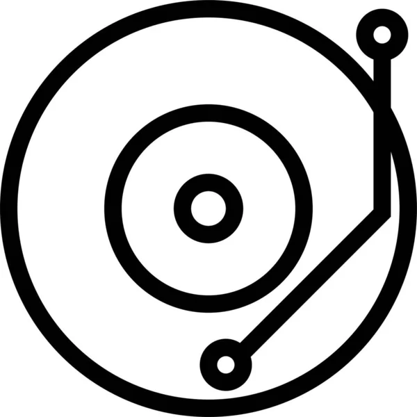 Icono Del Dispositivo Comunicación Audio Estilo Esquema — Archivo Imágenes Vectoriales