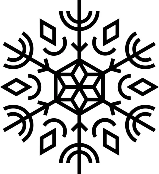 Boże Narodzenie Dekoracja Geometryczna Ikona Zarysie Stylu — Wektor stockowy