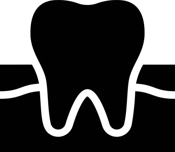 Anatomía Biología Icono Dental — Archivo Imágenes Vectoriales