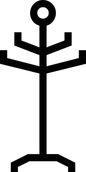 Тканинний Декор Меблів Значок Контурному Стилі — стоковий вектор
