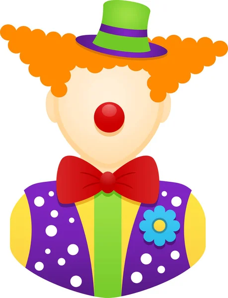 Clown Clown Naso Intrattenitore Icona Nella Categoria Avatar — Vettoriale Stock