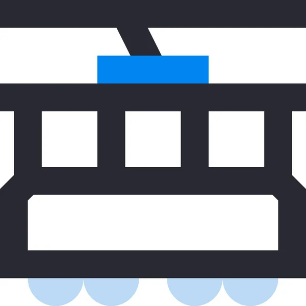 Ikona Tramvajové Dopravy — Stockový vektor