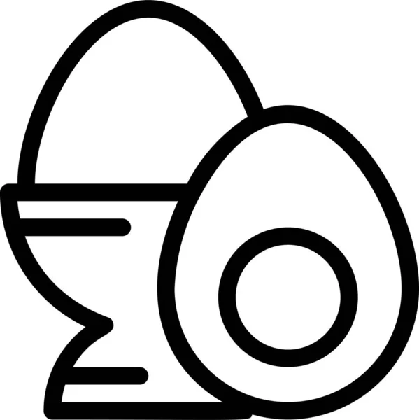 Oeuf Bouilli Icône Oeuf Pâques Dans Catégorie Pâques — Image vectorielle