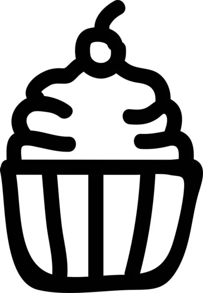 Иконка Шоколадного Печенья Ручном Стиле — стоковый вектор