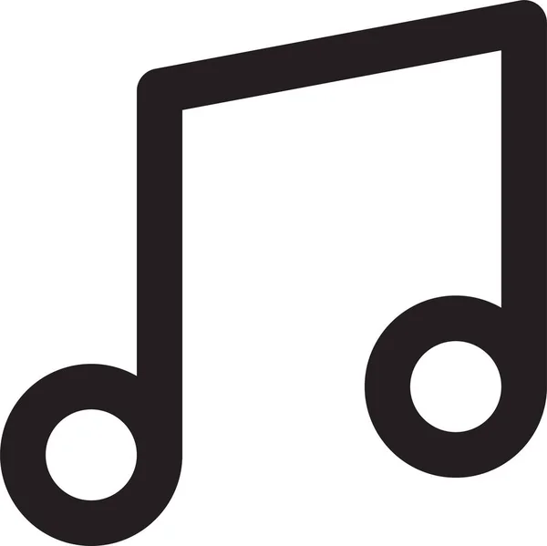 Icône Musique Médias Audio Dans Style Contour — Image vectorielle