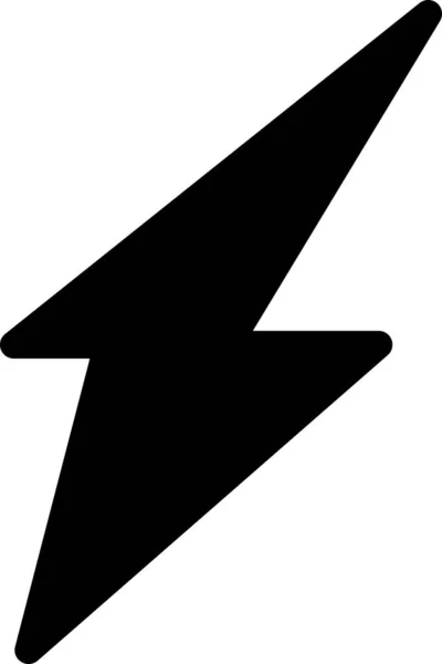 Enegy Flash Işıklandırma Simgesi Katı Biçimde — Stok Vektör