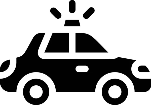 Automotive Emergency Machine Icon Vehicles Modes Transportation Category — Stock Vector