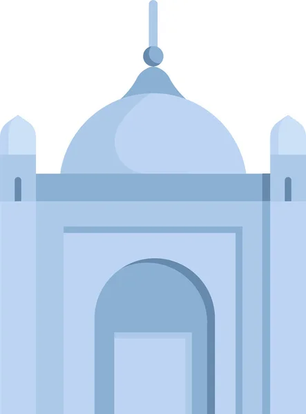 Architecture Dôme Islam Icône Dans Style Plat — Image vectorielle