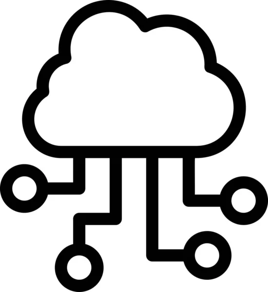 Icône Conception Créative Cloud Computing — Image vectorielle