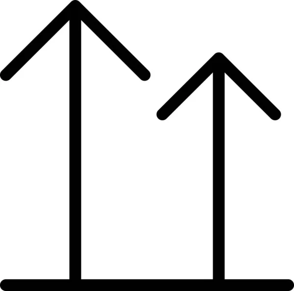 Diagram Finans Diagram Ikonen Konturstil — Stock vektor
