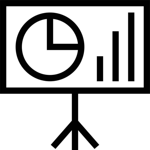 Ikona Obchodního Grafu Analýzy Stylu Osnovy — Stockový vektor