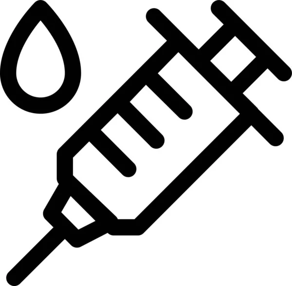 Gesunde Injektion Medizinische Ikone Umriss Stil — Stockvektor