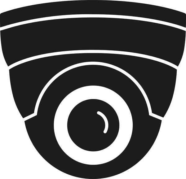 Cámara Cctv Icono Seguridad Estilo Sólido — Archivo Imágenes Vectoriales