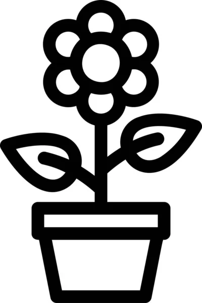 Fleur Nature Plante Icône Printemps Catégorie — Image vectorielle