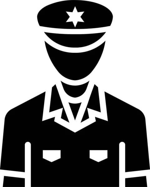 Crime Enforcement Law Icon Solid Style — 图库矢量图片