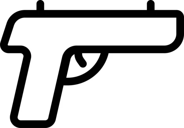 轮廓线游戏手枪图标 — 图库矢量图片