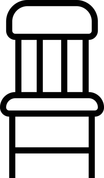 Krzesło Biurko Meble Ikona Mebli Stylu Zarysu — Wektor stockowy
