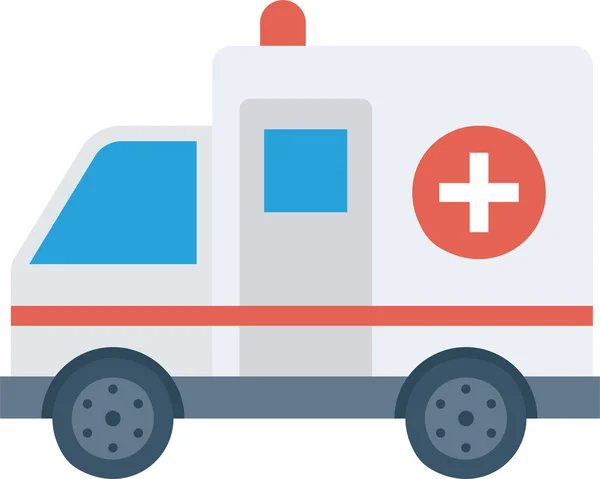 Ayuda Ambulancia Icono Emergencia Estilo Plano — Vector de stock