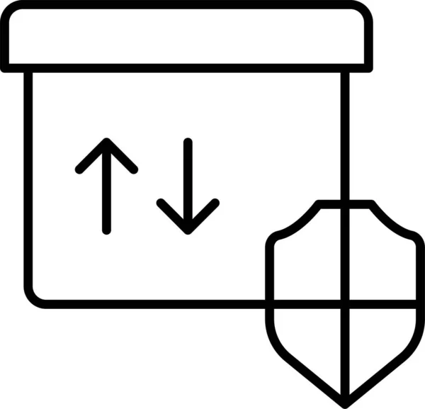 Acceder Icono Protección Privada Estilo Esquema — Archivo Imágenes Vectoriales