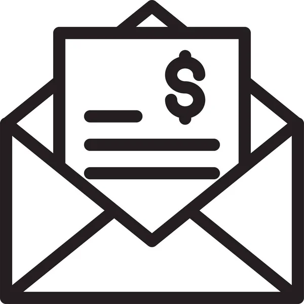 Εικονίδιο Μηνύματος Ηλεκτρονικού Ταχυδρομείου Στυλ Περίγραμμα — Διανυσματικό Αρχείο
