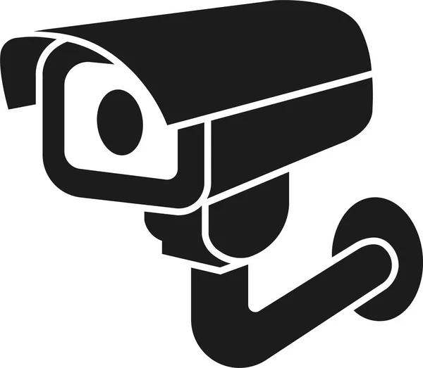 Cámara Cctv Icono Seguridad Estilo Sólido — Vector de stock