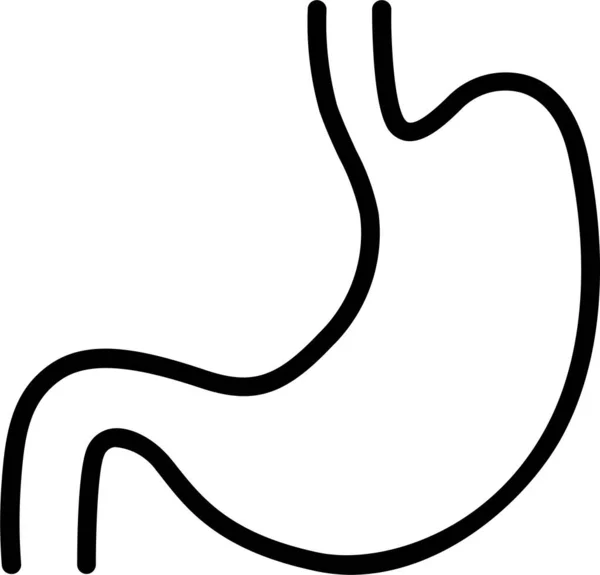 紧急胃保健图标的轮廓风格 — 图库矢量图片