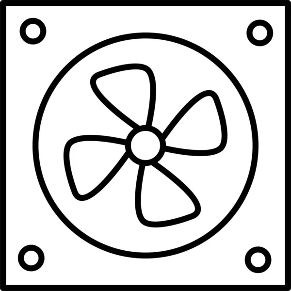 Icône Échappement Électronique Refroidissement — Image vectorielle