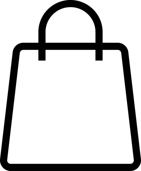 Tasche Warenkorb Commerce Symbol Umriss Stil — Stockvektor