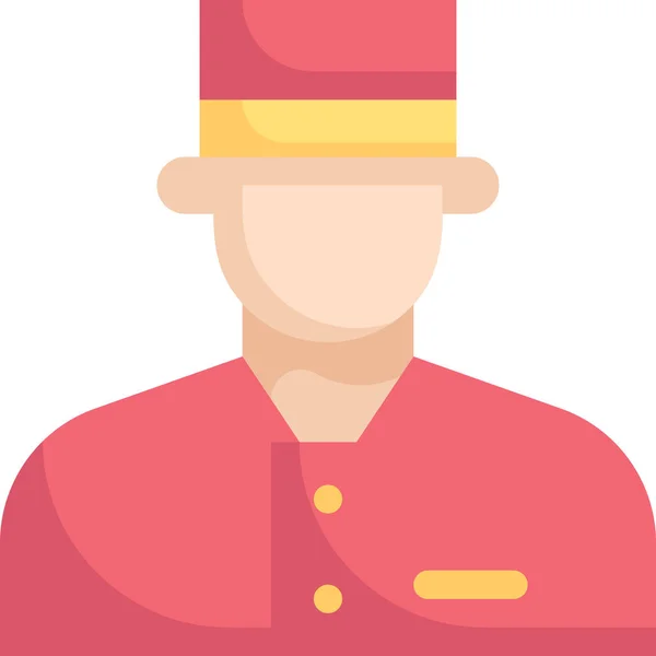 Bellboy Holiday Hotel Icon — Stock Vector