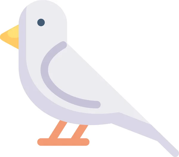 Tier Vogel Taube Ikone Flachen Stil — Stockvektor