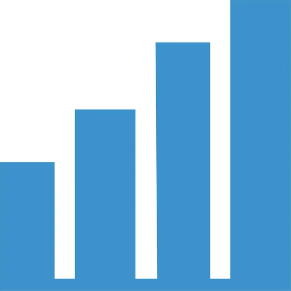 Analytics Bar Graph Icon Flat Style — Stock Vector