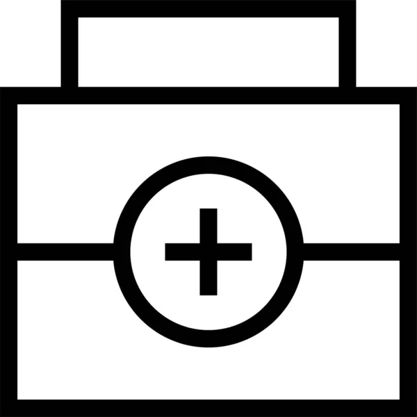 Bag Box Kit Εικονίδιο Στυλ Περιγράμματος — Διανυσματικό Αρχείο