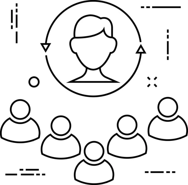 Conference Meeting Meetingroom Icon Outline Style — 图库矢量图片
